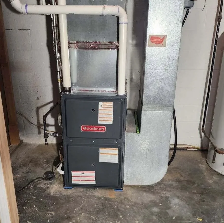 New Goodman gas furnace system installed by Great Lakes Comfort in Howell MI